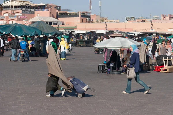 Placu Jemaa el Fna Jema — Zdjęcie stockowe