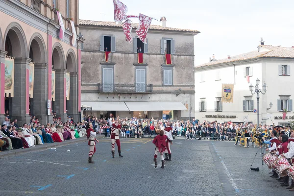 Acquapendente, ITALY - MAY 18 2014, Festa dei Pugnaloni Festival in the City Center — Stock Photo, Image