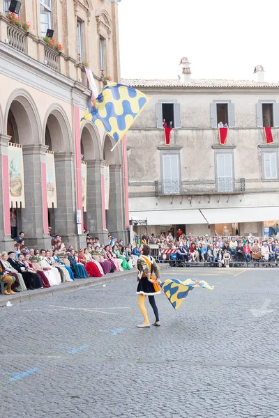 Acquapendente, ITALY - MAY 18 2014, Festa dei Pugnaloni Festival in the City Center — Stock Photo, Image