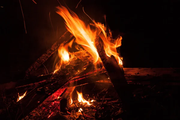 Falò di notte — Foto Stock