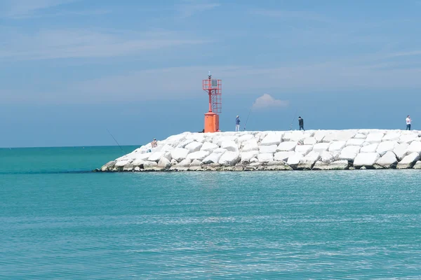 Stone Pier in Rimini, Italy — Stock Photo, Image