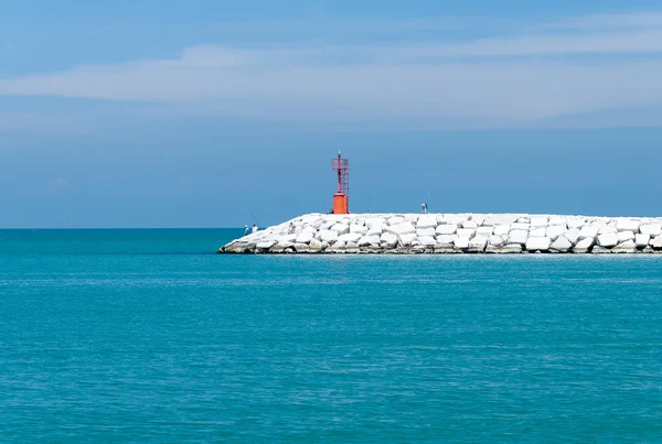 Stone Pier in Rimini, Italië — Stockfoto