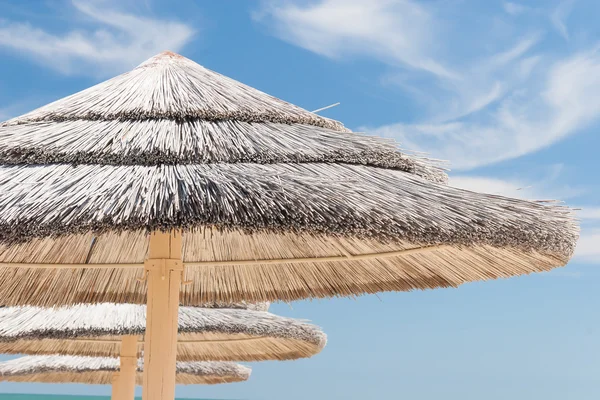 Umbrellas on the beach — Stock Photo, Image