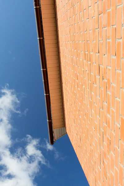 Pared de casa de ladrillos rojos — Foto de Stock