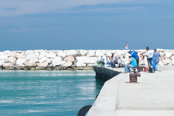 Taş iskele Rimini, İtalya — Stok fotoğraf