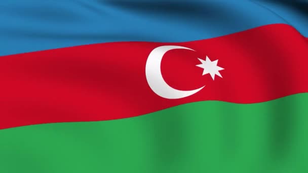 Bandeira hasteada do Azerbaijão LOOPED — Vídeo de Stock