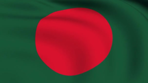 Bandera de Bangladesh LOOPED — Vídeo de stock