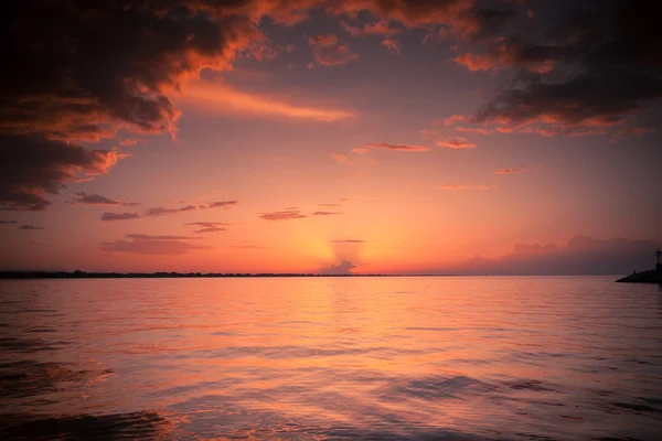 Tramonto sul Mar Mediterraneo — Foto Stock