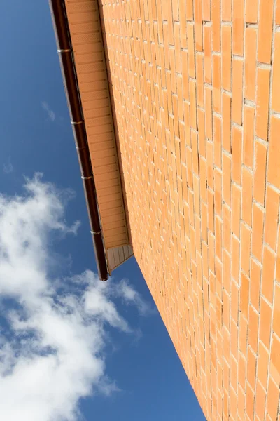 Pared de casa de ladrillos rojos — Foto de Stock