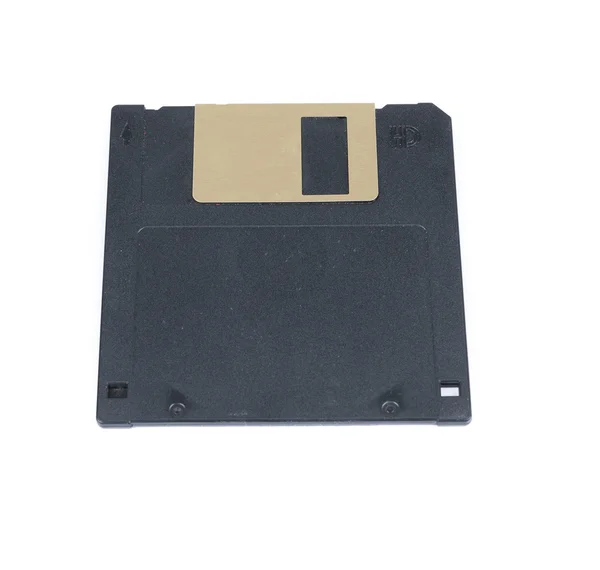 Fekete Floppy lemez elszigetelt, fehér — Stock Fotó