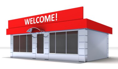 Dükkan veya minimarket kiosk resmi dış