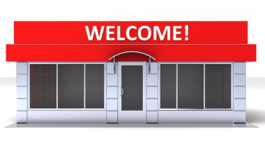 Dükkan veya minimarket kiosk resmi dış