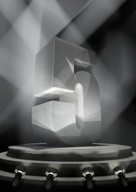 Yıldönümü sahne beş kaide üzerinde