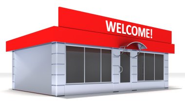 Dükkan veya minimarket kiosk resmi dış