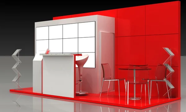 Exhibition Stand Interior-Exterior Sample — Stock Photo, Image