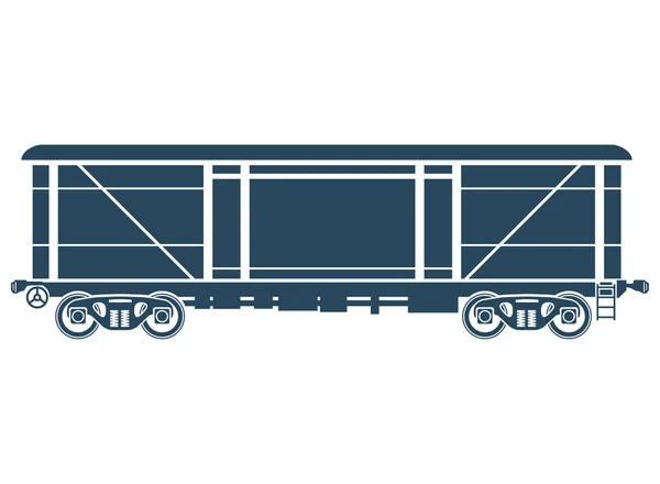 Kryté železniční nákladní auto - vektorové ilustrace — Stockový vektor
