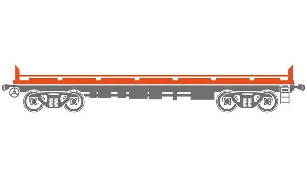 Otevřené platformy železniční nákladní auto - vektor — Stockový vektor