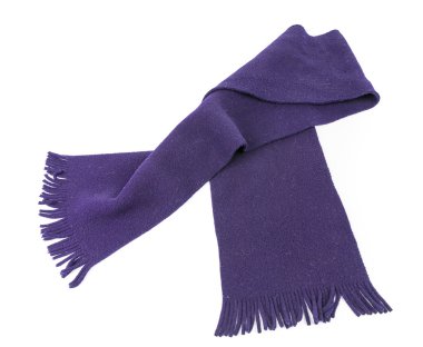 İzole mor örgü atkı