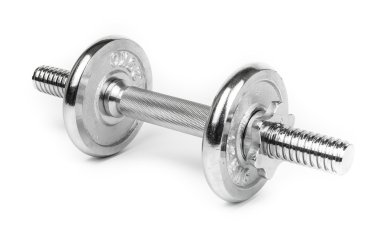 Çelik Dumbbell izole beyaz