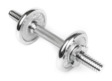 Çelik Dumbbell izole beyaz