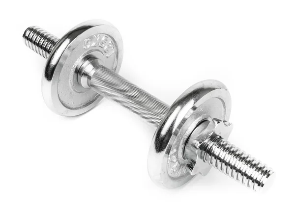 Steel Dumbbell Isolated on white — Stock Photo, Image