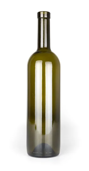 Glas vin flaska isolerad på vit — Stockfoto