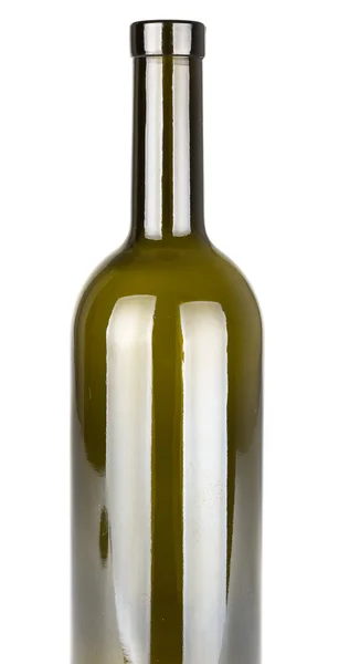 Glass wine bottle isolated on white — Stock Photo, Image