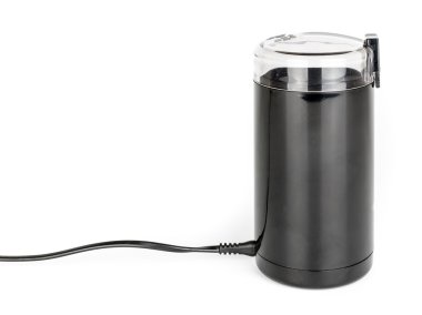 Kahve değirmeni üzerinde beyaz izole