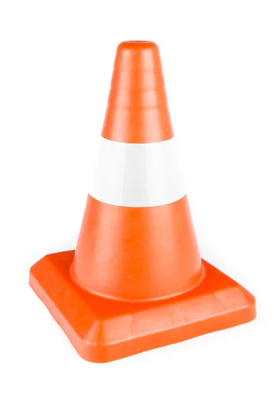 Red Reflective Traffic Cone — Stock Photo, Image