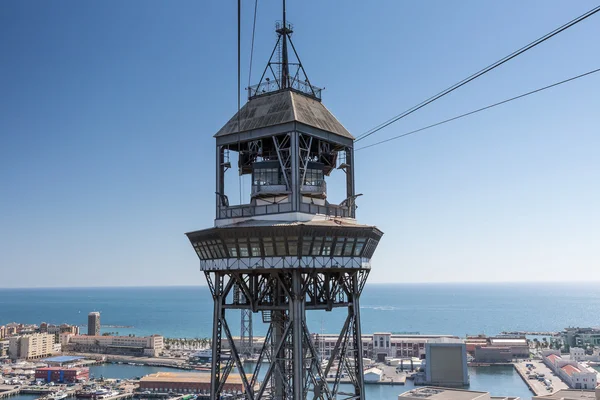 Kabelspoorweg in barcelona — Stockfoto