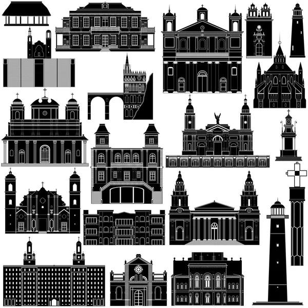 Arquitectura americana-11 — Archivo Imágenes Vectoriales