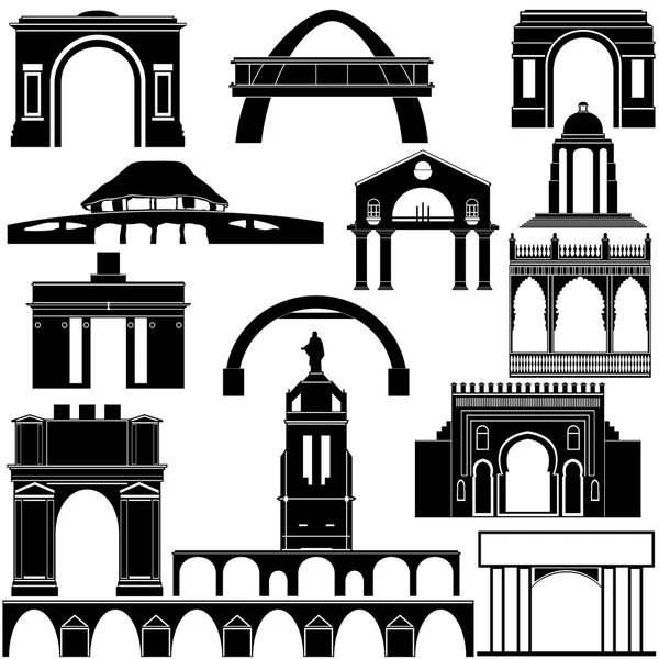 Arquitetura. Marcos arquitetônicos do mundo . —  Vetores de Stock