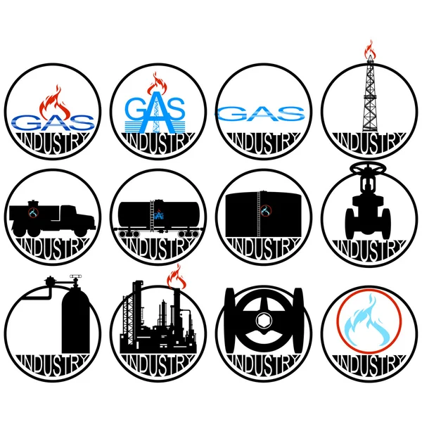 Gas extracting industry — Stock Vector