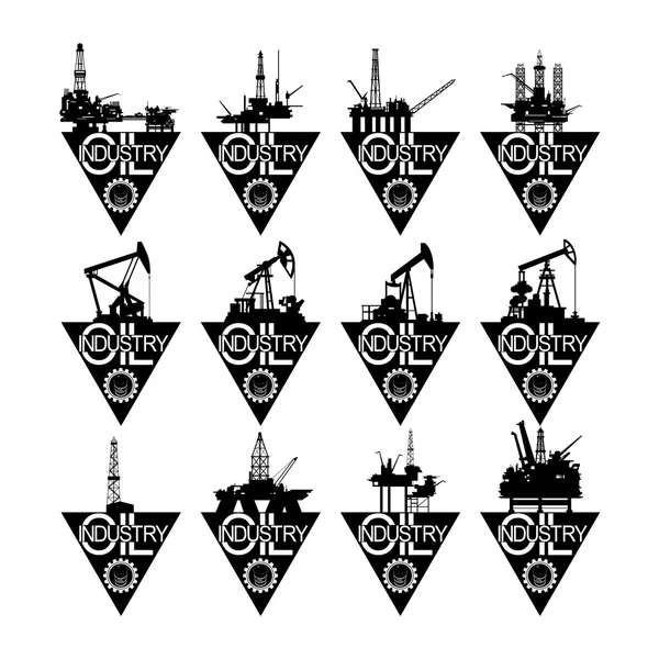 Icone industria petrolifera-2 — Vettoriale Stock