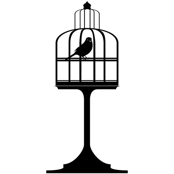 Käfig mit Vögeln-4 — Stockvektor