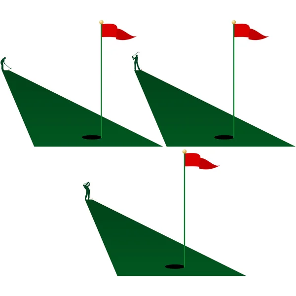 Golf et golfeurs — Image vectorielle