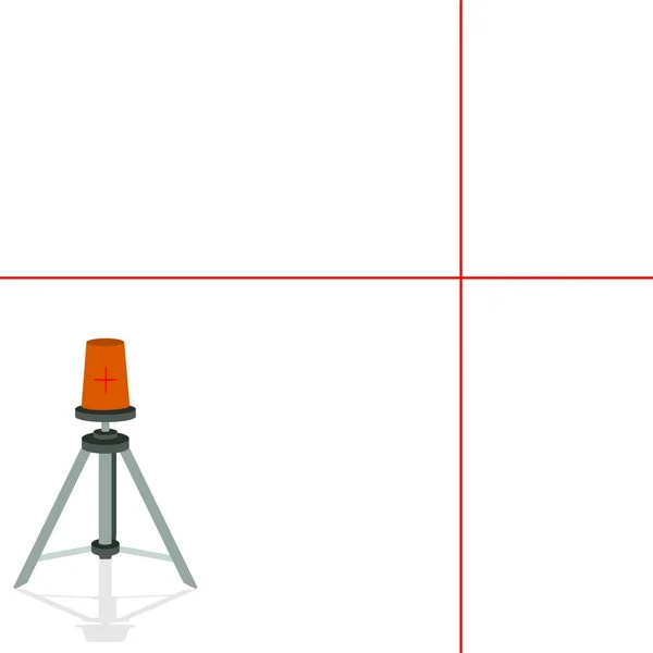 Dispositif laser moderne pour régler le niveau exact horizontalement et verticalement — Image vectorielle
