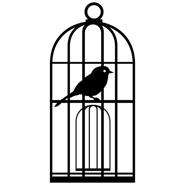 Cage avec oiseaux-2 — Image vectorielle