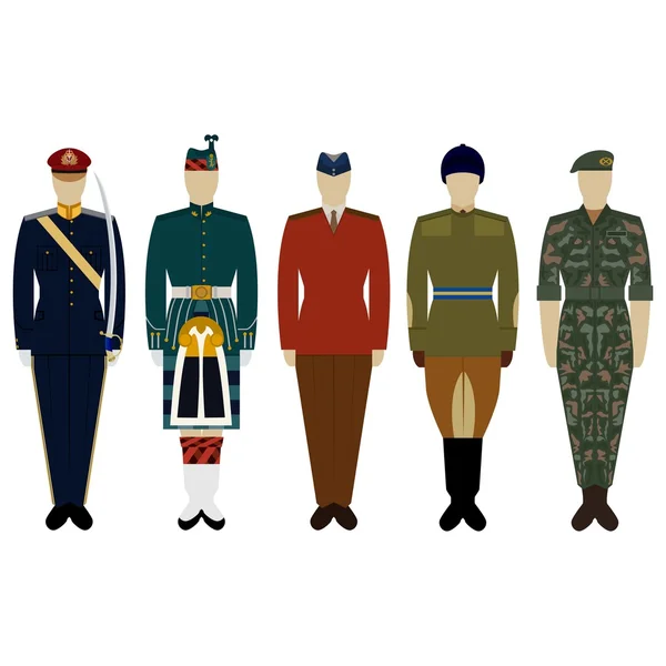 Uniformes de l'armée britannique depuis 2000 — Image vectorielle