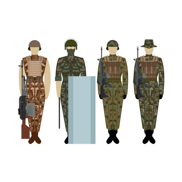 Uniformes do exército britânico desde 2000-1 — Vetor de Stock