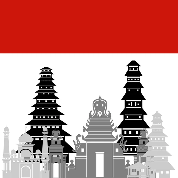 Indonesien — Stockvektor