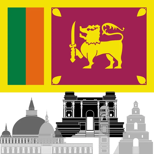 Sri lanka — Stockvektor