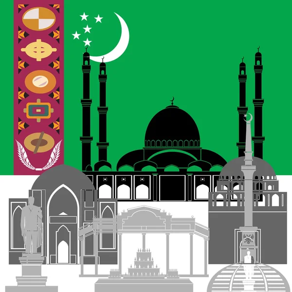 Turkmenistan — Stockvector