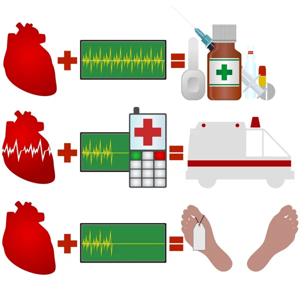 Maladie cardiaque — Image vectorielle