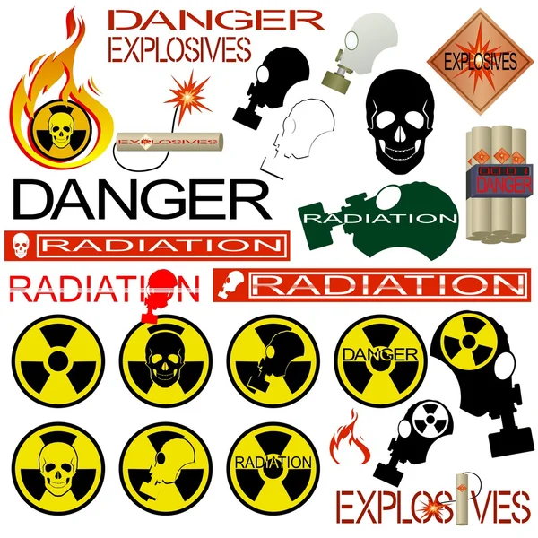 放射線の危険 — ストックベクタ