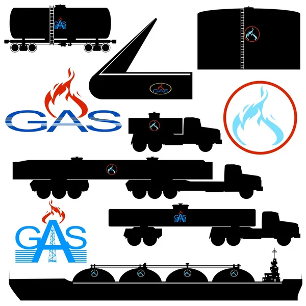 Transport und Speicherung von Erdgas — Stockvektor