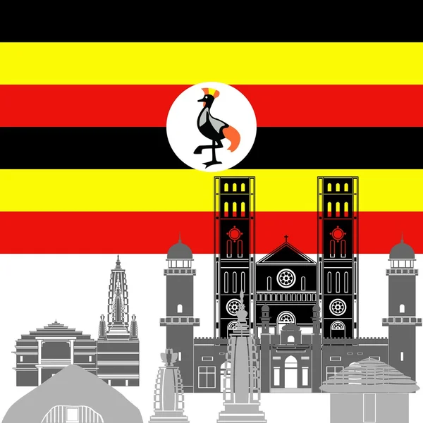 Uganda — Vector de stock