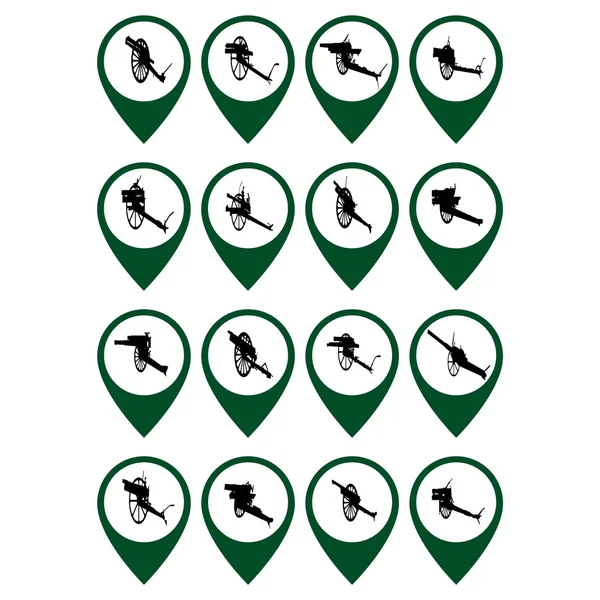Odznaki z armaty-1 — Wektor stockowy