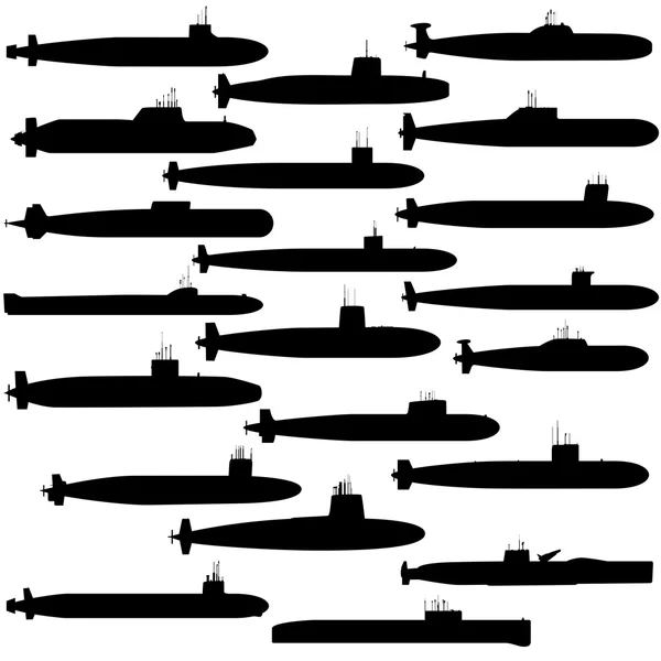 Submarino de propulsión nuclear — Vector de stock