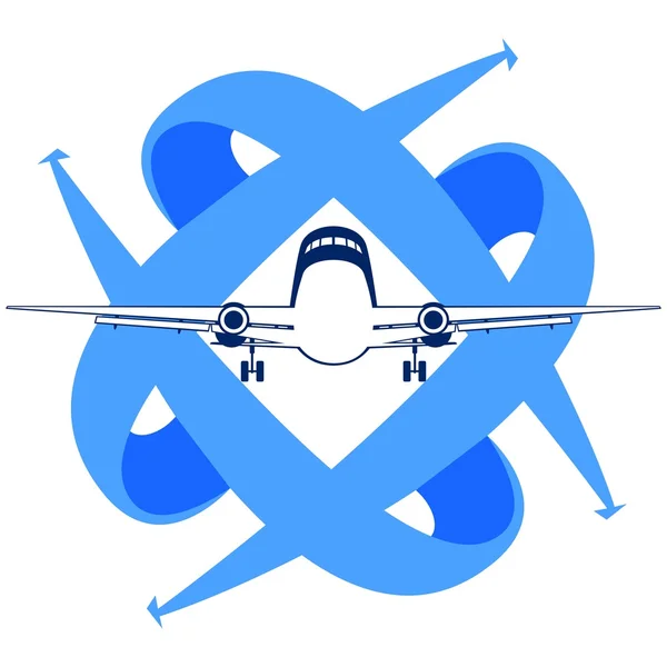 Civil aviation — Stock Vector